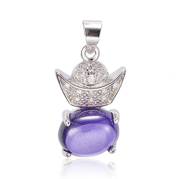 Brass Cubic Zirconia Pendants