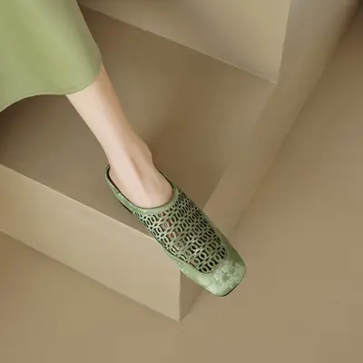 CHIKO Nur Square Toe Wedge Clogs/Mules Shoes