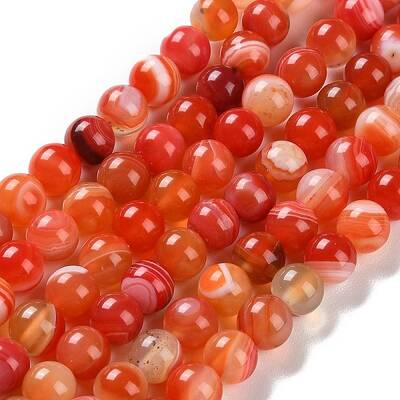 Natural Striped Agate/Banded Agate Beads Strands