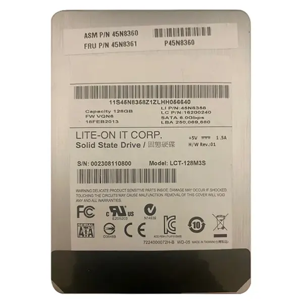 45N8361-06 Lenovo 128GB MLC SATA 6Gb/s 2.5-inch Internal Solid State Drive
