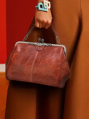 Women's Elegant PU Leather Handbag, Trendy Gorgeous Large Capacity Crossbody Bag, Chic Vintage Handbag & Crossbody Bag for Wo...