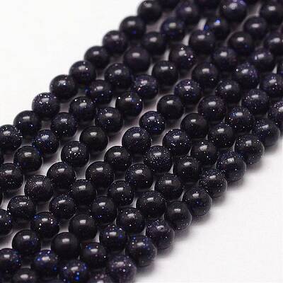 Blue Goldstone Beads Strands