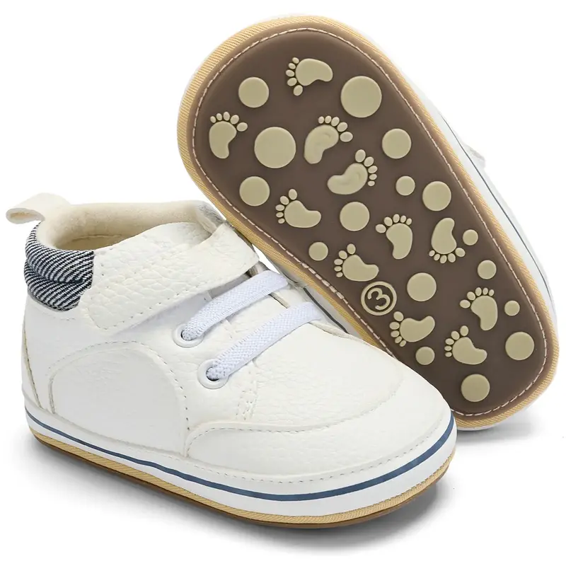 Baby Boys Girls PU Leather Walking Shoes  Newborn Lightweight Comfy Durable Shoes for 0-6-9-18 months First Walker Toddlers S...