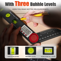 【XIDUODUO TOOL】4 in 1 Digital Angle Ruler Plastic Level Protractor