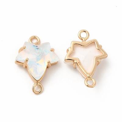 Brass with K9 Glass Connector Charms