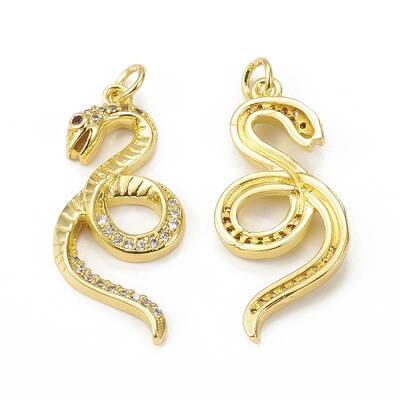 Brass Micro Pave Cubic Zirconia Pendants