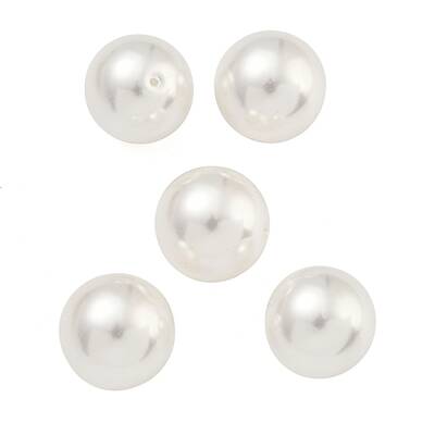 Baking Painted Pearlized Glass Pearl Round Beads