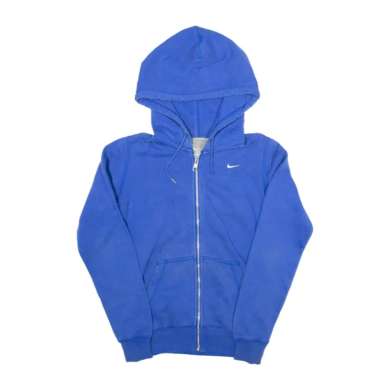 NIKE Hoodie Blue Full Zip Womens XS