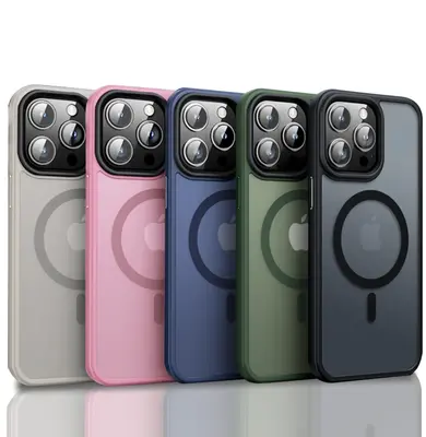 Shockproof Case for iPhone 17 Air 16 16e 15 14 13 Plus 12 11 Pro Max Compatible with MagSafe, Translucent Matte Back Slim Pho...