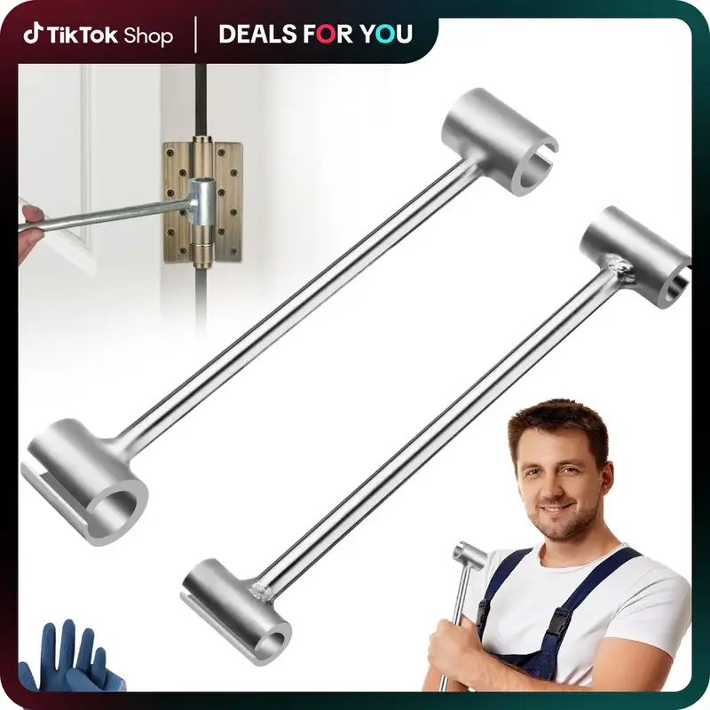 Door Hinge Adjustment Tool, Hinges Gap Adjusting Wrench, Knuckle Bender for Flag Hinges of Residential, Fire, Security, Clean...