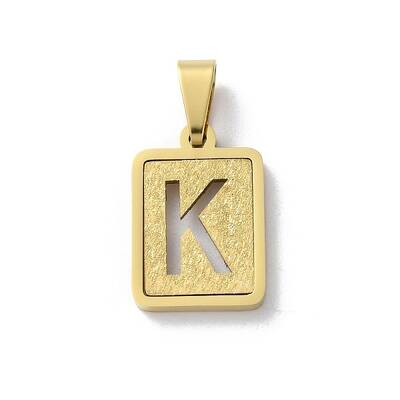 304 Stainless Steel Alphabet Pendants