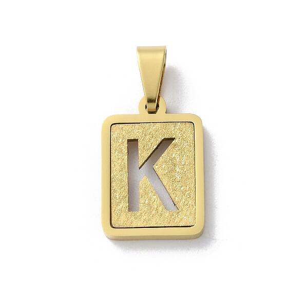 304 Stainless Steel Alphabet Pendants