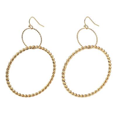 Ion Plating(IP) 304 Stainless Steel Dangle Earrings for Women