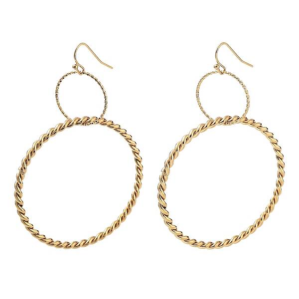 Ion Plating(IP) 304 Stainless Steel Dangle Earrings for Women
