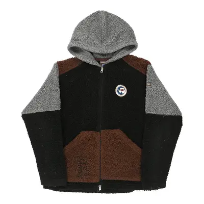 Napapijri Fleece Jacket - Medium Block Colour Polyester Blend