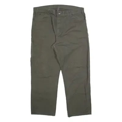 DICKIES Carpenter Mens Trousers Grey Regular Straight W40 L30