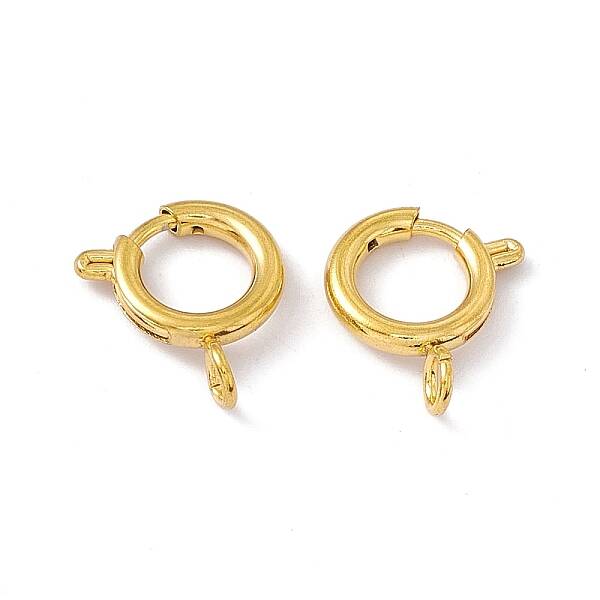 PVD Vacuum Plating 201 Stainless Steel Spring Ring Clasps