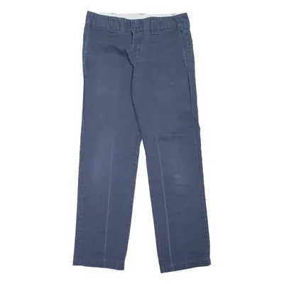 DICKIES Workwear Mens Trousers Blue Slim Straight W30 L32