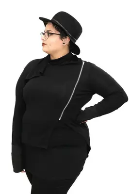 Asymmetrical Zipped Jacket - Last few | Size: XL