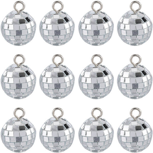 24Pcs Mirror Ball Reflective Ball Pendants