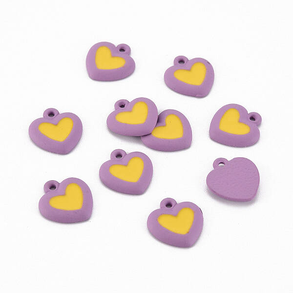 Spray Painted Alloy Enamel Charms
