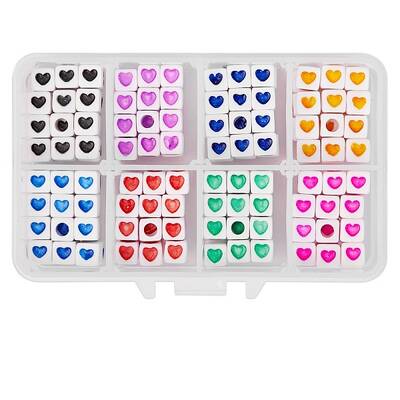 240Pcs 8 Colors Opaque Acrylic European Beads
