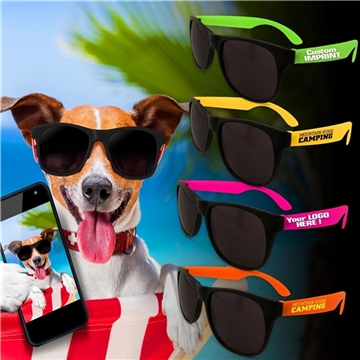 300 Customized Assorted Neon Sunglasses - Retro Style