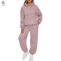 AUTOMET Womens 2 Piece Outfits Lounge Hoodie Sweatsuit Sets Oversized Sweatshirt Baggy Fall Fashion Sweatpants with Pockets