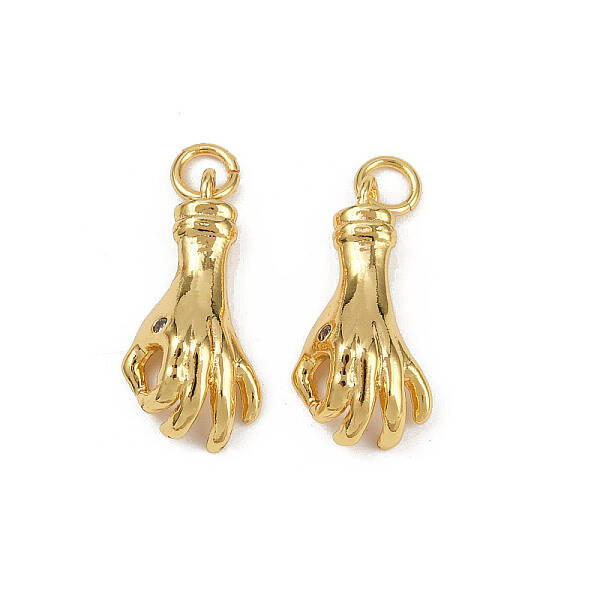 Brass Micro Pave Cubic Zirconia Pendants