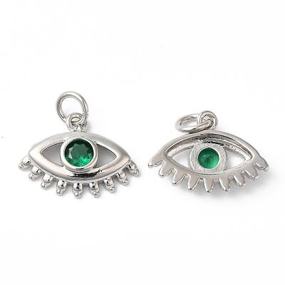 Rack Plating Brass Micro Pave Cubic Zirconia Pendants