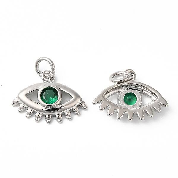 Rack Plating Brass Micro Pave Cubic Zirconia Pendants