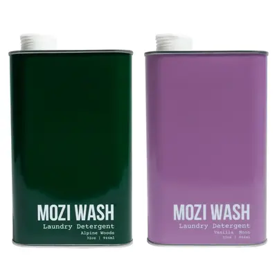 MOZI WASH 2 Pack Liquid Laundry Detergent - World's Best Smelling Plant-Based Eco-Friendly Tins - Non-Toxic & Biodegradable -...