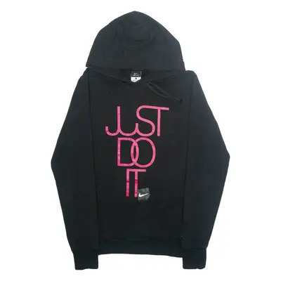 NIKE Just Do It Womens Black Hoodie L