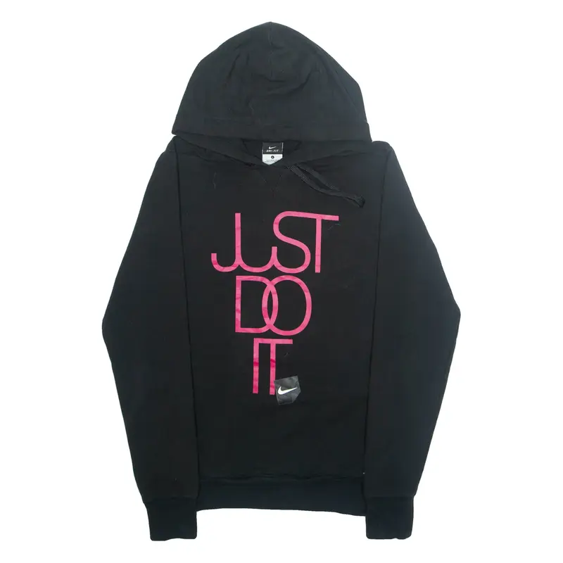 NIKE Just Do It Womens Black Hoodie L