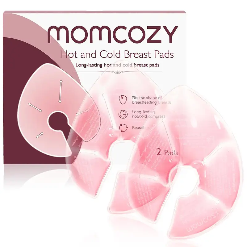 Momcozy Larger Breast Therapy Packs,Hot and Cold Breast Pads with 2 Soft Covers, Breastfeeding Essentials for Relieve Clogged...