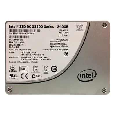 Intel SSDSC2BB240G4 | DC S3500 240GB Multi-Level Cell SATA 6Gb/s 2.5-Inch Solid State Drive