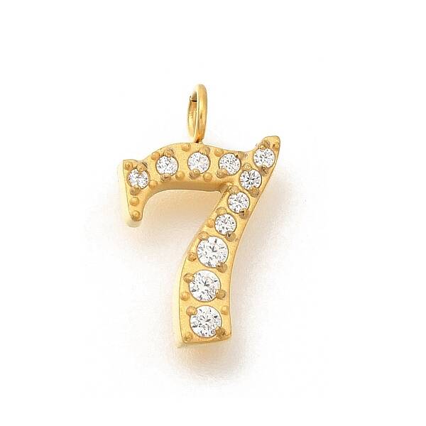 Ion Plating(IP) 304 Stainless Steel Micro Pave Cubic Zirconia Pendants