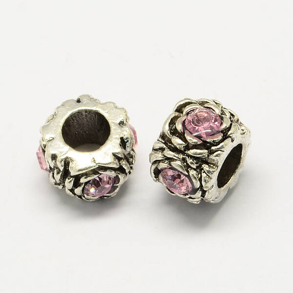 Alloy Rhinestone European Beads