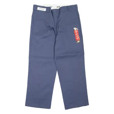 DICKIES 874 Workwear Mens Trousers Blue Regular Straight W36 L27