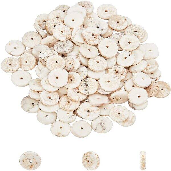 AHANDMAKER Creamy White Natural Turquoise Beads