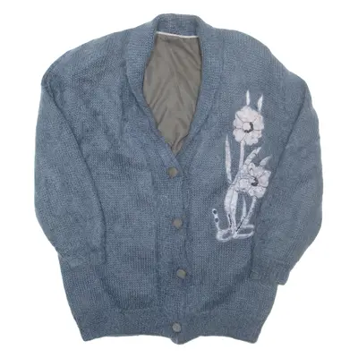 Womens Jacket Blue Floral L