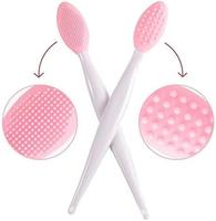 2 Pcs Exfoliating Nose Brush Silicone Lip Brush Double-sided Soft Lip Brush Lip Scrub Brush Lip Scrubber Blackhead Brush for ...