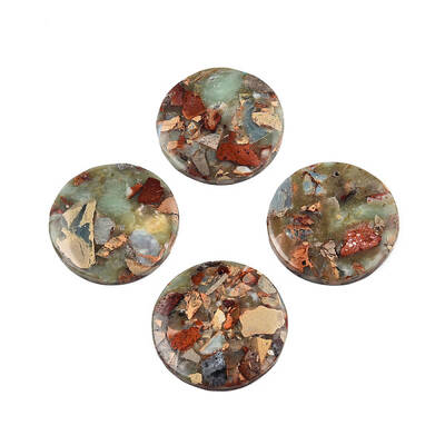 Synthetic Aqua Terra Jasper Pendants