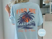 Comfort Colors Beach Summer Tropical T-shirt Comfort Colors Back Design Beachwear Island Distressed Vintage Style Beachy Tee,...