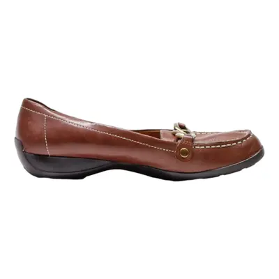 NATURALIZER Loafer Shoes Brown Leather Womens UK 7