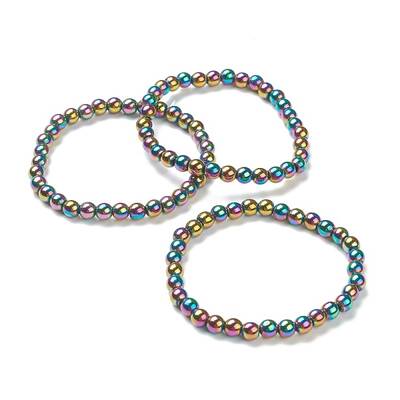 Synthetic Hematite Beaded Stretch Bracelets