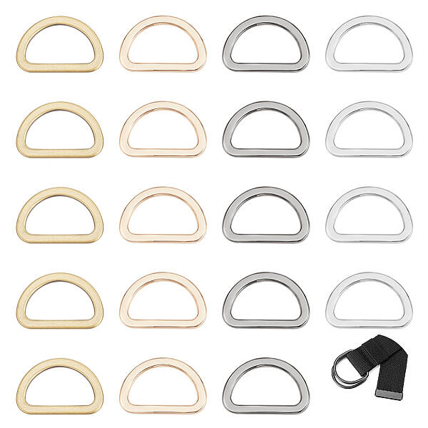 20Pcs 4 Colors Alloy Bag Strap Adjuster Buckles