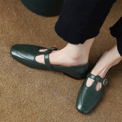 CHIKO Zainabu Square Toe Block Heels T-Strap Shoes