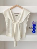 Women's Solid Color Open Front Cape Cloak Sleeve Knit Shawl, Casual Versatile Scarf for All Seasons, Fashion Accessories for ...