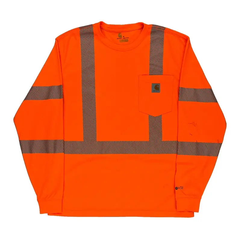 Carhartt Long Sleeve T-Shirt - Medium Orange Polyester